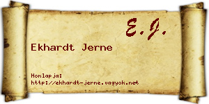 Ekhardt Jerne névjegykártya